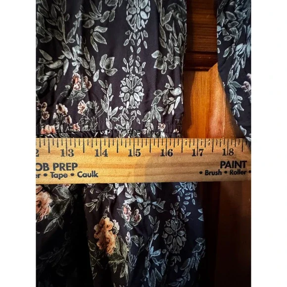 Wrangler Retro Floral Print Tiered Ruffle Dress Womens XL Long Sleeve - Picture 4 of 9